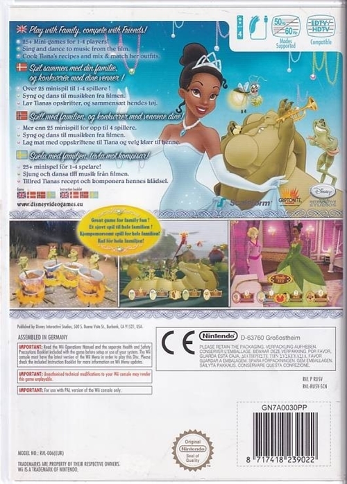 Disney The Princess and the Frog - Wii - (B Grade) (Used)